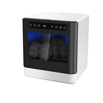 Space-Saving Tabletop Dish Washer, 800W Intensive Wash System with UV Sterilization & Heated Drying