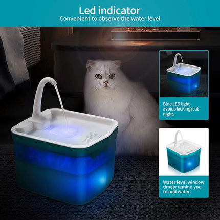 2L Automatic Pet Water Fountain with Adjustable Silent Pump and Multi-Stage Filtration