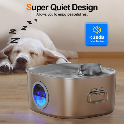 11L Automatic Pet Water Fountain with 304 Stainless Steel Filtered Water Pump