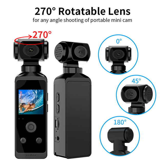 Compact 4K Ultra HD Action Camera with Advanced Stabilization for Outdoor Activities