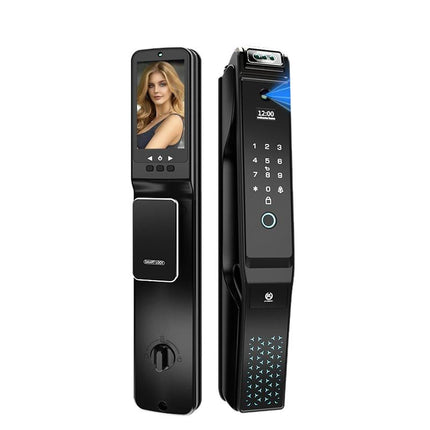 Cordless Smart Door Lock with 3D Face, Palm Vein, Fingerprint & PIN Access