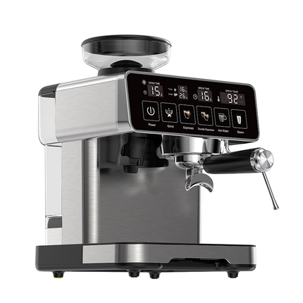 Automatic Espresso Coffee Machine with 2L Water Tank, Integrated Bean Grinder, 20 Bar
