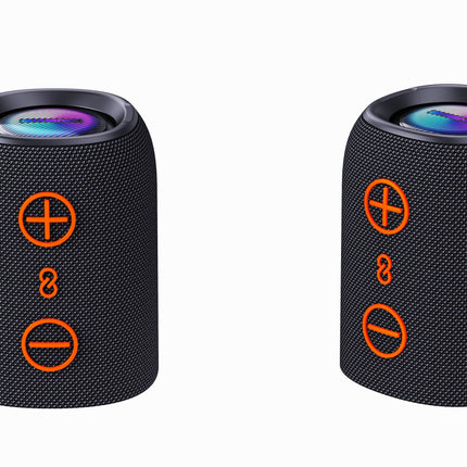 Portable 20W Bluetooth Speaker with Dual 57mm Drivers, TWS Pairing, USB TF AUX & Hands-Free Calls