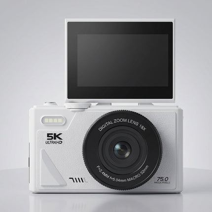 5K Digital Camera with WiFi, 75MP UHD Video Recording, 3.0" Screen & Time-Lapse