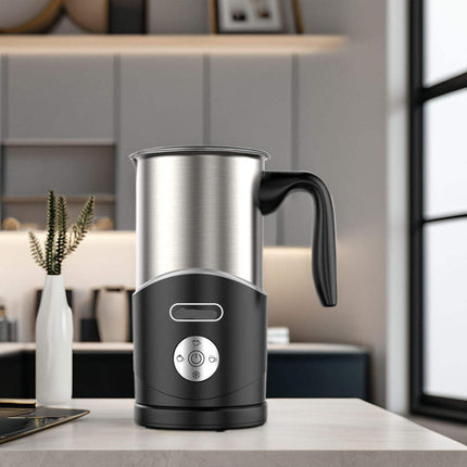 Electric Stirring Kettle with Milk Frother 4-in-1 Hot Water Boiler & Foam Maker