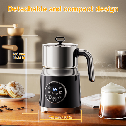 400W Electric Milk Frother with 300ml Stainless Steel Pitcher
