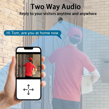 Cordless WiFi Video Doorbell with 4.3 Inch Screen, 3MP Camera, Two-Way Audio & 5000mAh Battery