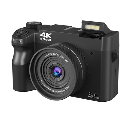 75MP 4K Digital Camera with Dual Cameras, Autofocus, WiFi, 18X Digital Zoom & 3.0" Screen