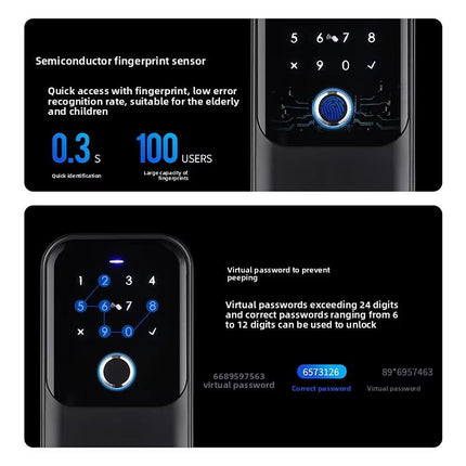 Smart Wall Mounted Key Lock Box with Fingerprint, App Control and Backup Key