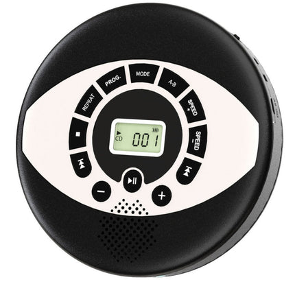 Portable CD & MP3 Player with USB, Built-In Speaker, LCD Display – Rechargeable, Black