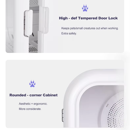 53L Pet Drying Box with Negative Ion Sterilization, Quiet DC Motor & 3 Fan Speeds