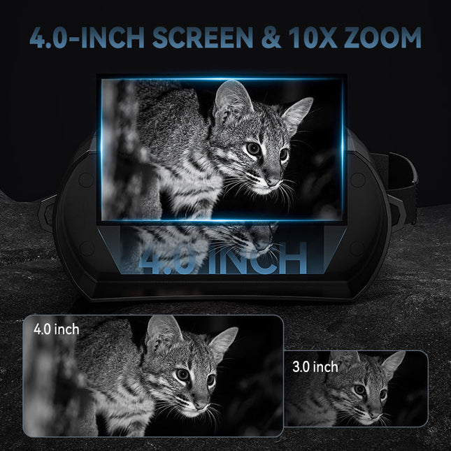 Digital Night Vision Binoculars with 10X Zoom, 850nm IR & 5000mAh Battery – Tactical Outdoor Scope
