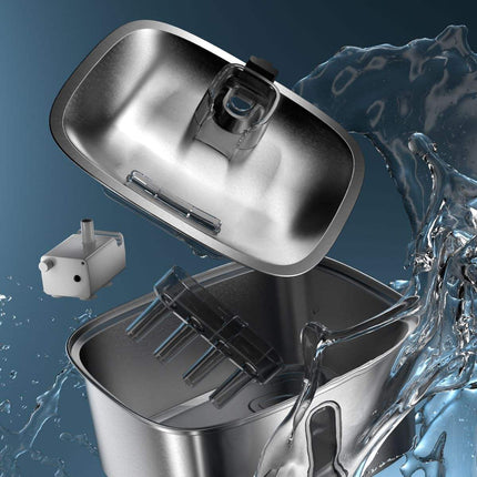 9L Stainless Steel Pet Water Fountain with Automatic Cycle & Silent Adjustable Pump