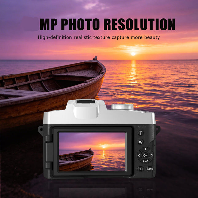 75MP Digital Camera with 6K Video, 18X Digital Zoom and 3.0 Inch Flip Touch Screen