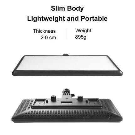 Professional LED Video Panel Light 38W 3650 Lumens Adjustable Brightness & Colour Temperature