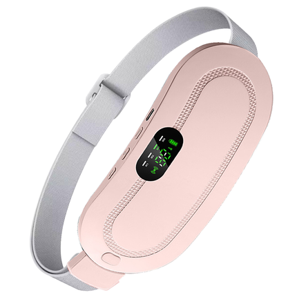 Rechargeable Waist Massage Belt, Infrared Menstrual Heating Pad, 3-Level Temperature Control, 5V 6W