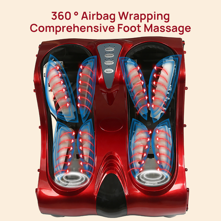 Foot and Calf Massager with Heat, Vibration, and Airbag – 3 Modes & Intensity Levels for Muscle Relief
