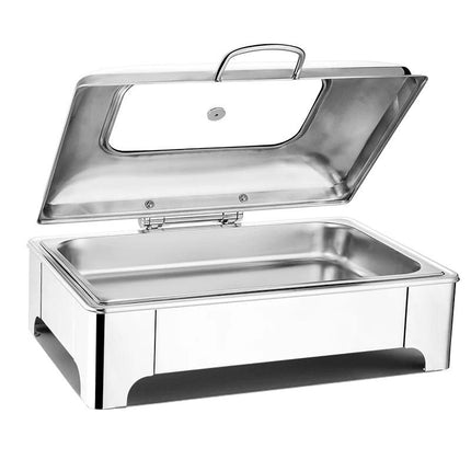Portable Burner Stainless Steel Tabletop Gas Stove with Dual Cooking Plates 0.9L Fuel Tank