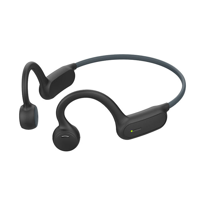Wireless Open-Ear Audio Headphones with Bone Vibration Technology, Bluetooth 5.3 & LED Battery Display