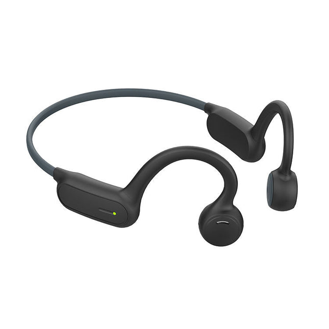 Wireless Open-Ear Audio Headphones with Bone Vibration Technology, Bluetooth 5.3 & LED Battery Display