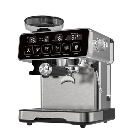 Automatic Espresso Coffee Machine with 2L Water Tank, Integrated Bean Grinder, 20 Bar
