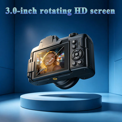 5K 80MP Digital Camera with 18X Digital Zoom, WiFi and 3.0" Flip Screen