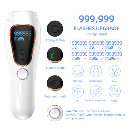 Portable IPL Hair Removal Device Face Body 5 Level Energy Control
