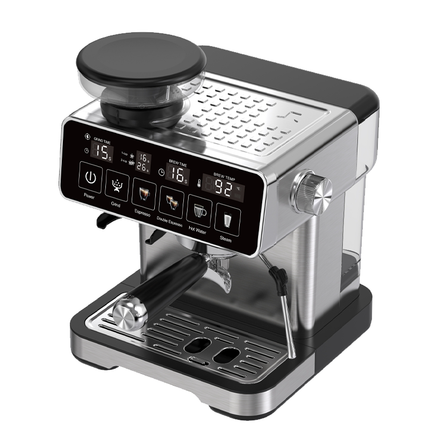 Automatic Espresso Coffee Machine with 2L Water Tank, Integrated Bean Grinder, 20 Bar