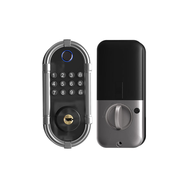 Smart Fingerprint Deadbolt Door Lock with Bluetooth App Access & 4 Unlock Methods