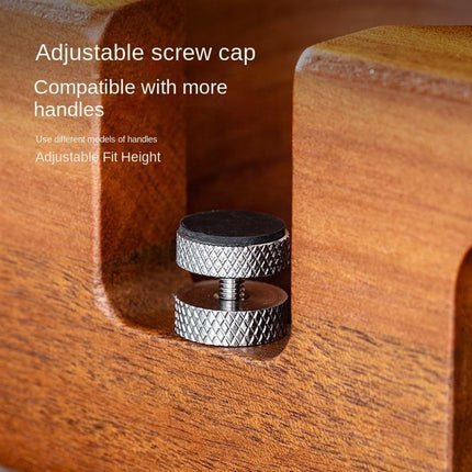 Solid Wood Coffee Tamper Station Organizer with 23cm Base