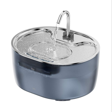 3.2L Stainless Steel Pet Water Fountain with Automatic Water Circulation and Silent Pump