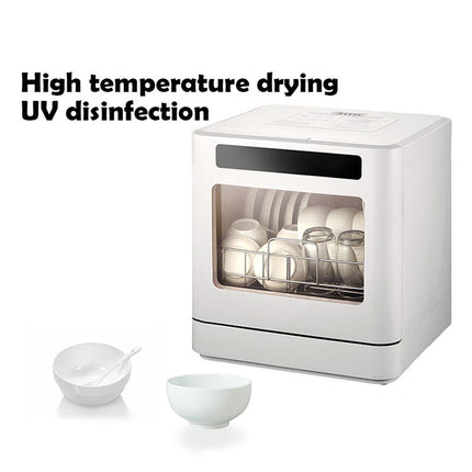 Space-Saving Tabletop Dish Washer, 800W Intensive Wash System with UV Sterilization & Heated Drying