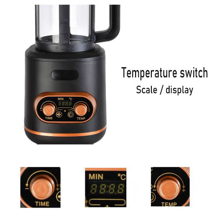 Portable Electric Coffee Bean Roaster 100g with Adjustable Time & Temperature Controls