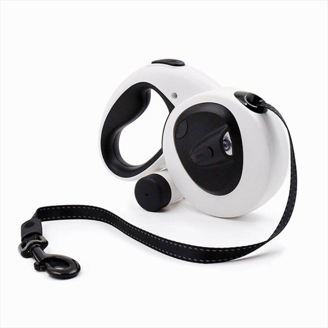 USB Rechargeable LED Pet Leash with 7 Hour Light Runtime for Safe Night Walks