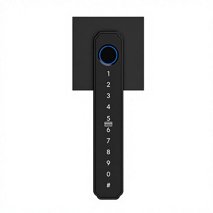 5-in-1 Smart Door Handle Lock with Fingerprint Sensor, Passcode, Card & Key, Reversible Handle