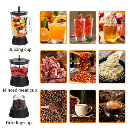 4-in-1 1000W Kitchen Juicer, Blender, Grinder & Meat Mincer Appliance