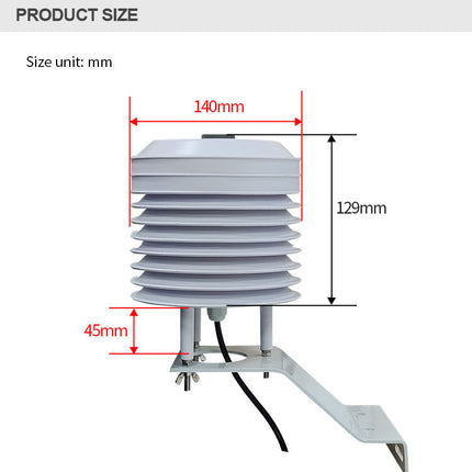 Modbus CO2 Environmental Sensor Station with Temperature and Humidity Monitoring