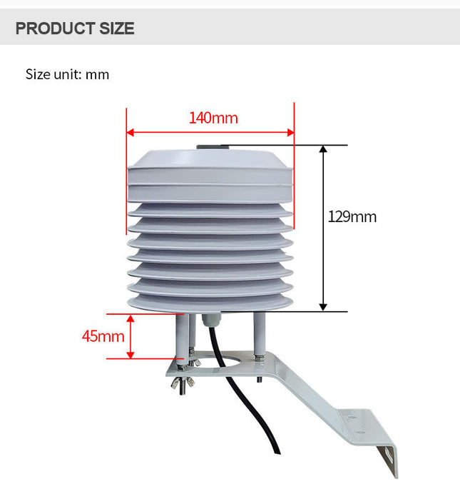Modbus CO2 Environmental Sensor Station with Temperature and Humidity Monitoring