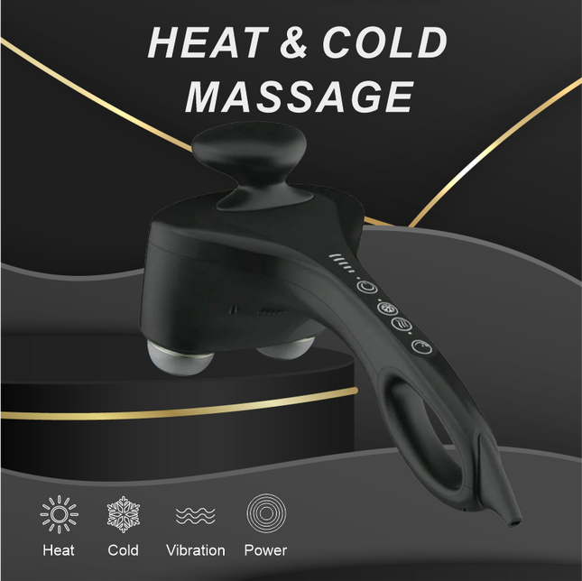 Hot and Cold Relaxation Massage Gun Dual Head Design with Brushless Motor and 5 Speed Settings
