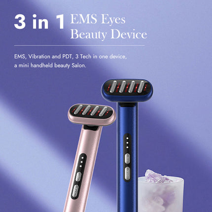 Microcurrent Facial Massage Wand with LED Light Relaxation, Vibration & Heating