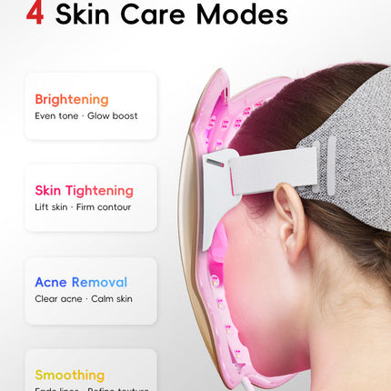 Rechargeable Infrared LED Facial Relaxation Mask for Skin Firming Brightening and Clear Complexion Care