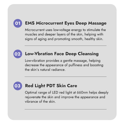 Microcurrent Facial Massage Wand with LED Light Relaxation, Vibration & Heating