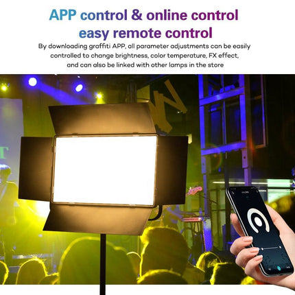 45W RGB Video Light Panel with Adjustable Colour Temperature, Dual NP-F Battery Compatibility & Portable Storage Bag