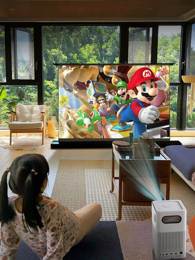 Portable LCD Projector, 450 ANSI Lumens with Auto Focus & 16W Speakers
