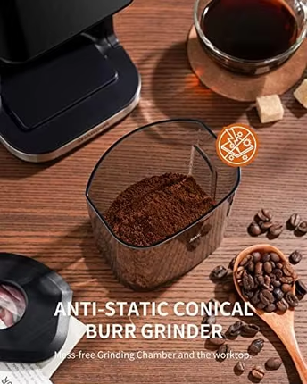 Professional Electric Coffee Grinder with 300g Hopper, Consistent Burr Grinding for Fresh Coffee Beans