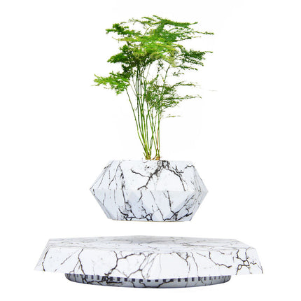 Floating Levitating Bonsai Planter with Rotating Ceramic Pot – Modern Indoor Plant Display