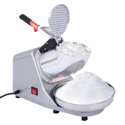 High-Speed Electric Ice Shaver Machine 300W, Solid Aluminum Build for Drinks & Food Prep