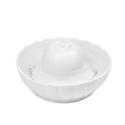 2.1L Ceramic Pet Water Fountain with Silent Adjustable Pump and Multi-Stage Purification