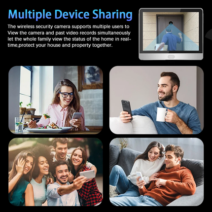 Cordless WiFi Video Doorbell with 4.3 Inch Screen, 3MP Camera, Two-Way Audio & 5000mAh Battery