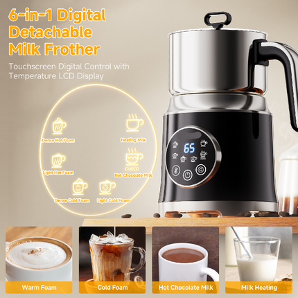 400W Electric Milk Frother with 300ml Stainless Steel Pitcher